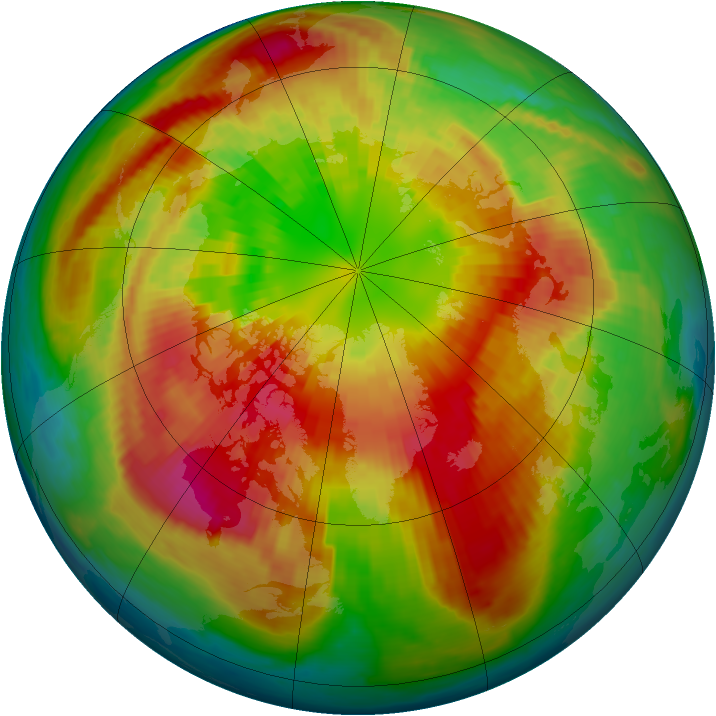 Arctic ozone map for 11 March 2002
